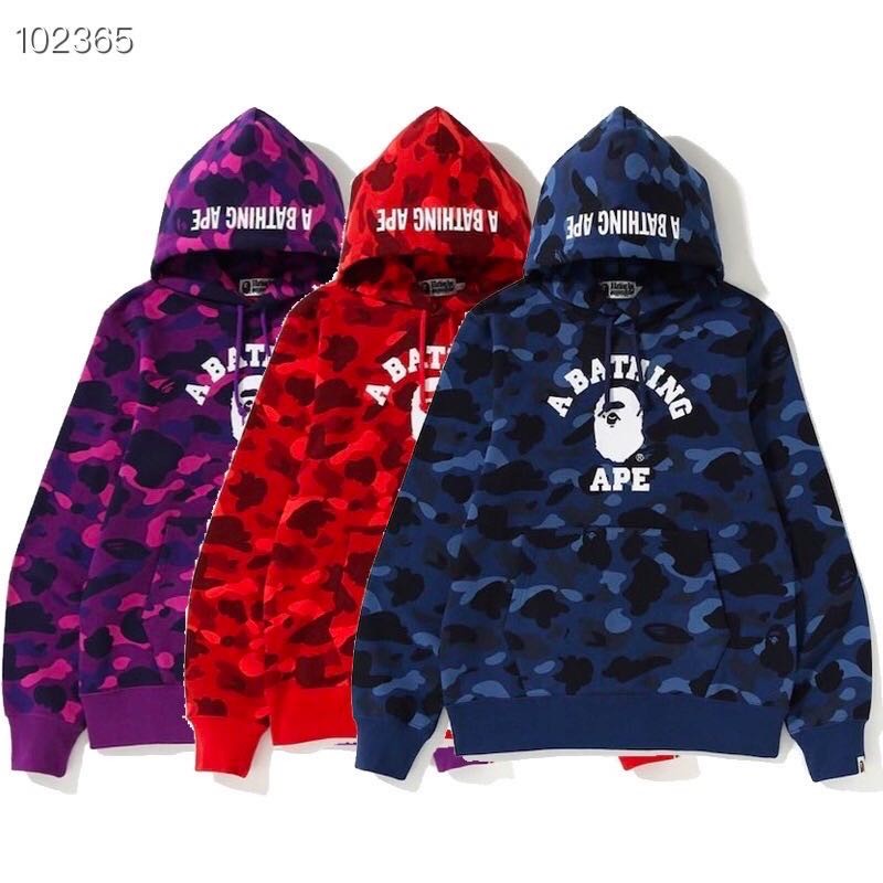 Bape Hoodie 3 Colors Blue Purple Red M-2XL B36XC2133